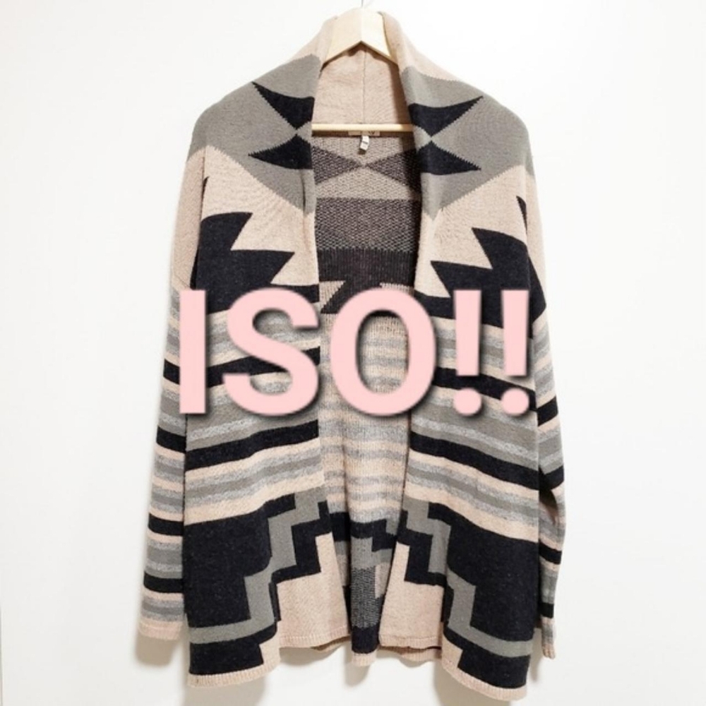 ISO Joie Open Front Navajo Cardigan